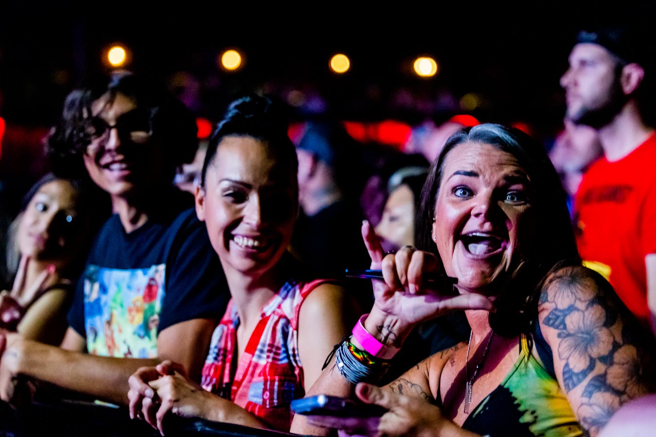 Foule de fans à un concert