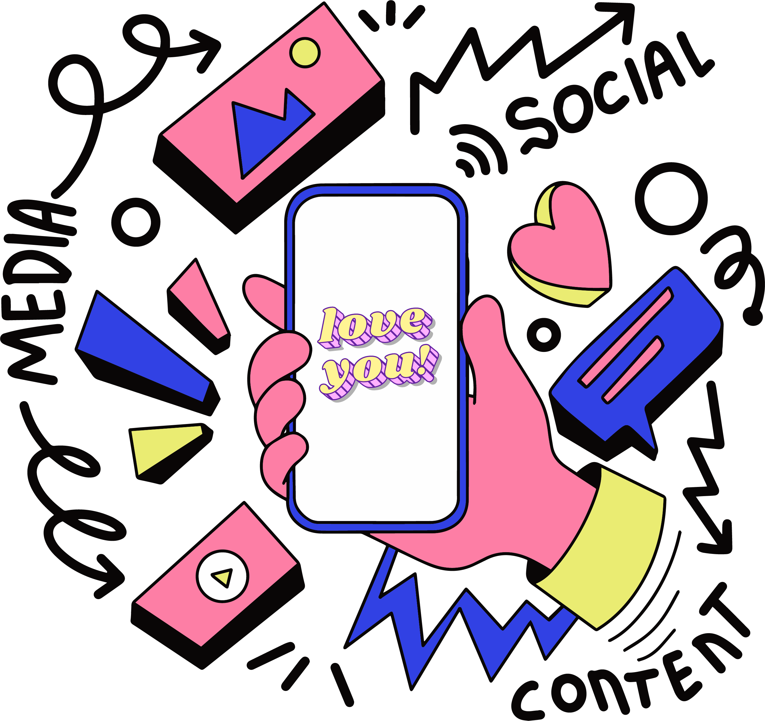 Illustration réseaux sociaux